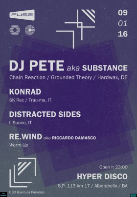 FUSE w/ DJ PETE aka SUBSTANCE [Chain Reaction/Grounded Theory/Hardwax] @Hyper Disco