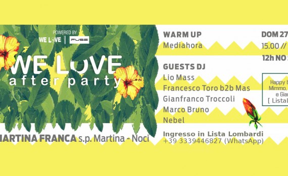 27-09 We Love After Party (Giando BDay) @ Martina Franca (Taranto)