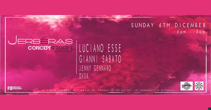 CONCEPT GROOVE 3 w/ Luciano Esse & Gianni Sabato @ Jerbéras